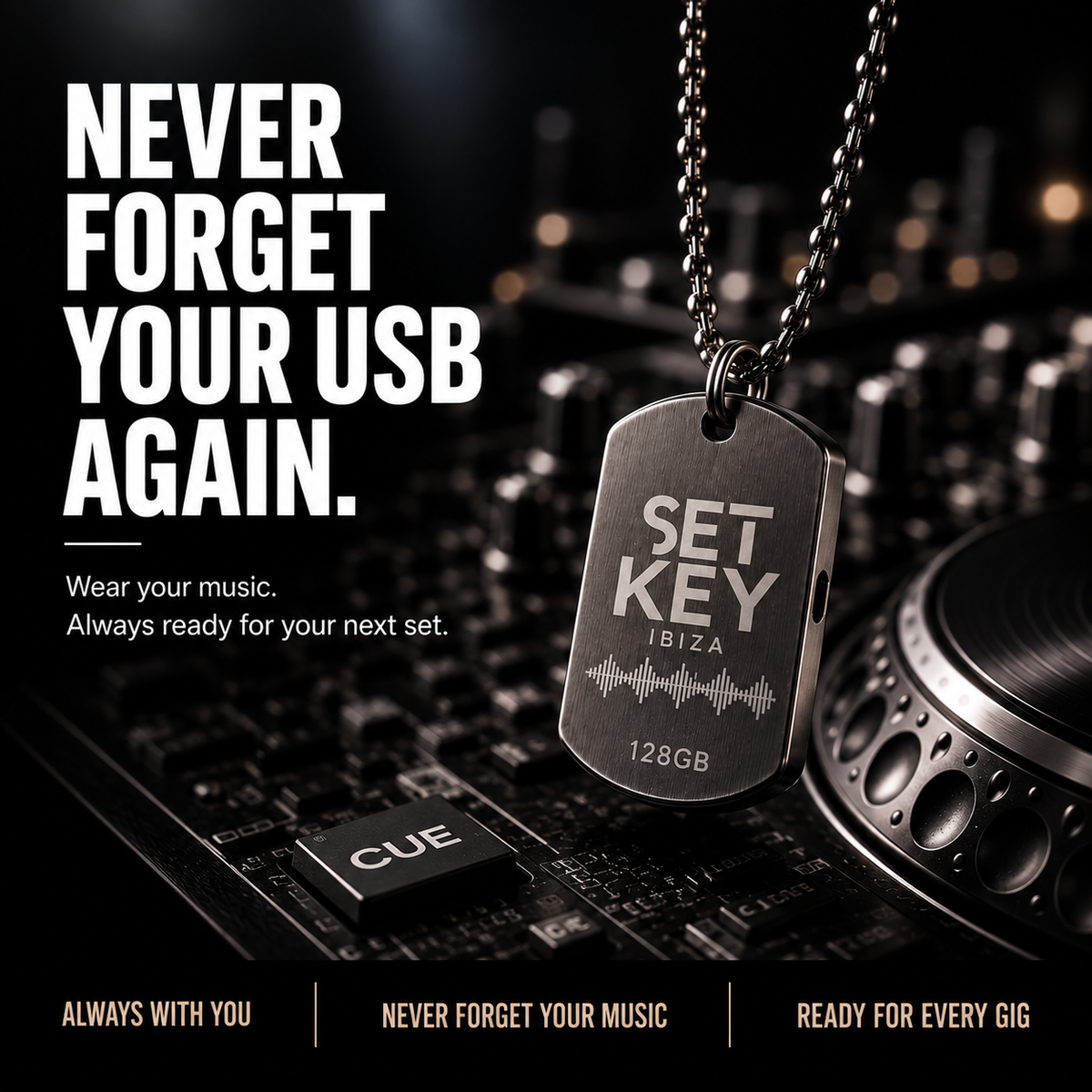 Custom DJ USB Necklace 32GB