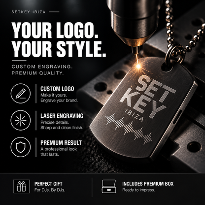 SET KEY custom laser engraving for DJs